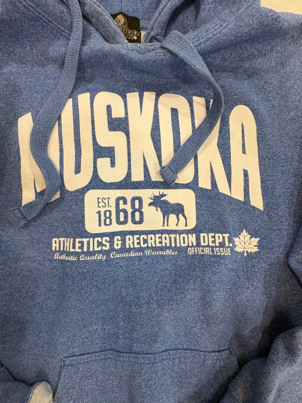 Big Bear Canada Muskoka Blue Hoodie – Size Medium - Picture 3 of 8